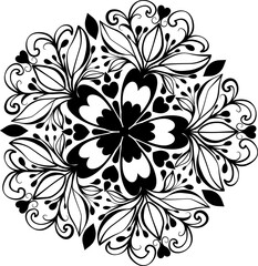 Symmetrical Floral Circle