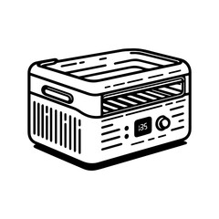 Simple Vector Icon of a UV Sterilizer Boxes – Logo Design Illustration