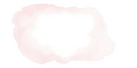 A Delicate Pink Watercolor Brushstroke with Soft Edges on a White Background