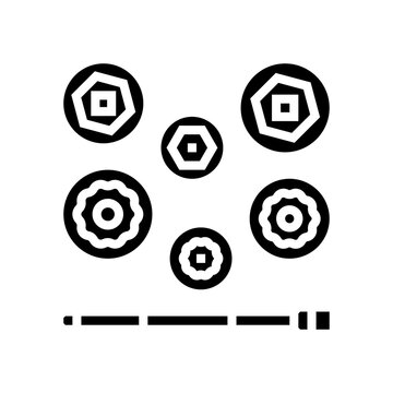 socket set car repair tool glyph icon vector. socket set car repair tool sign. isolated symbol illustration