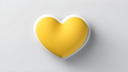 golden heart on a white