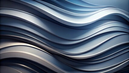 Obraz premium Abstract Blue and Gray Wavy Lines Background Texture Design