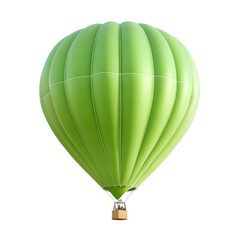 Fototapeta premium Green Hot-air balloon isolated on white background