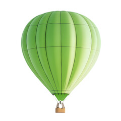 Fototapeta premium Green Hot-air balloon isolated on white background