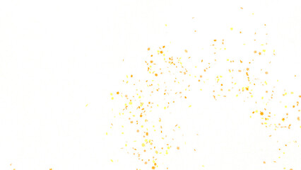 Banner with golden stars decoration. Festive border with falling glitter dust and stars.