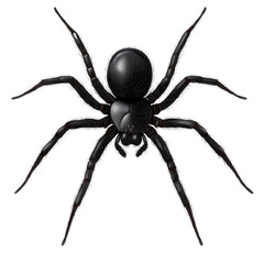 Obraz premium A black spider with hairy legs and a black body