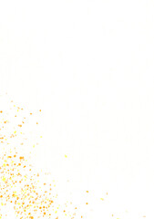 Banner with golden stars decoration. Festive border with falling glitter dust and stars.