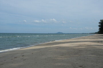 Sandy beach and sea for background