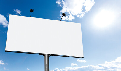 Blank outdoor billboard