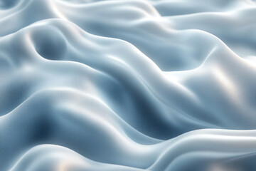 Obraz premium Flowing light blue silk or satin fabric.