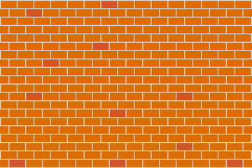 Brick Wall Texture: Seamless Pattern of Orange Bricks 