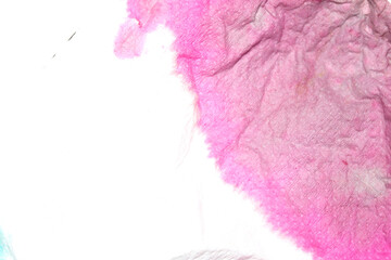 Fototapeta premium Paper Screwed Up Tissue With Pastel Watercolor Paints in Multicolour Rainbow For Background