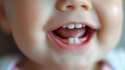 Baby Teeth. The First Two Rotated Central Incisors in Infants