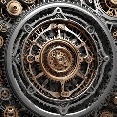 Obraz premium A complex and intricate system of gears and cogs.