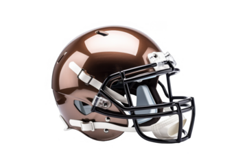 Bronze American Football Helmet, Protective Gear, Sports Equipment