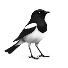 Obraz premium Black and white bird illustration. (1)