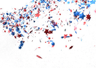 (Mehrere Werte)Confetti -  Red Blue White Confetti Confetti Overlay  PNG 3d