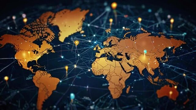 Information technology background. Network business infographics. it computer technology concept, 4k High-Quality Wallpaper Background Animation Video