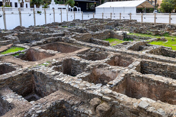 Photo of the ancient remains of El Majuelo, a Roman fish salting factory in Almunecar, Spain