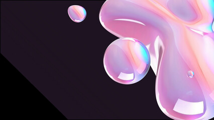 3d color gradient floating liquid blob background