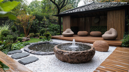 Obraz premium Serene Zen Garden Oasis 