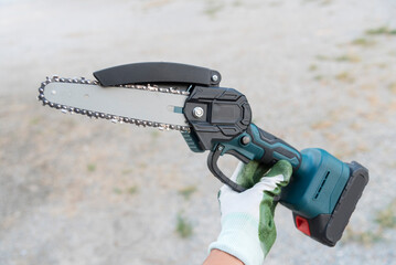 Small Chainsaw lightweight for cutting wood  