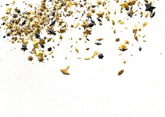 XMAS A gray whirlwind of golden stars. New