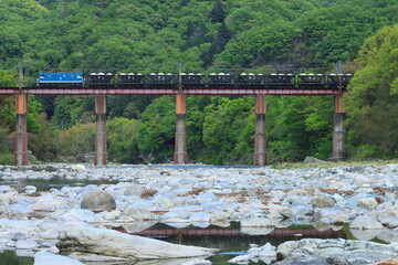秩父鉄道で運行される石灰石輸送列車_2021/4/25撮影