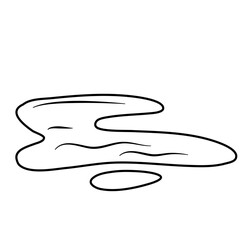 Water spill puddle. Blue liquid shape