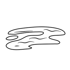 Water spill puddle. Blue liquid shape