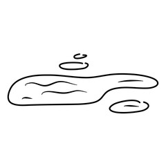 Water spill puddle. Blue liquid shape