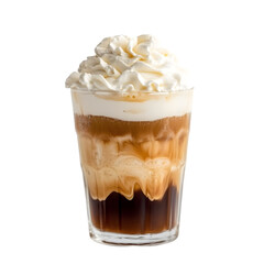 Hazelnut Frappuccino, blended coffee isolated on white background