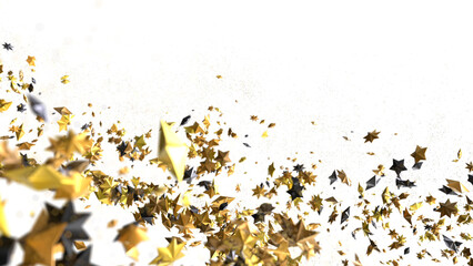XMAS A gray whirlwind of golden stars. New