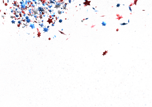 Confetti - Confetti confetti on american independence day party PNG 3d