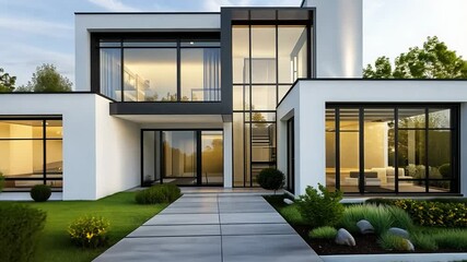 Modern suburban house showcasing innovative design and inviting atmosphere perfect for homeownership