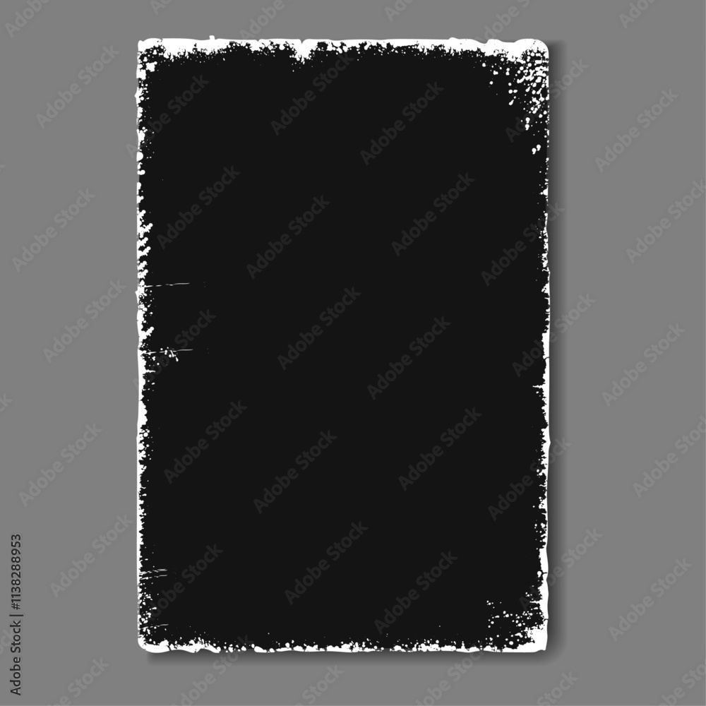 Poster old texture overlay, realistic worn paper effect. vector isolated stamp with distressed grain. grain