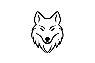 Fototapeta premium A modern, hand-drawn ink sketch of the Fox logo mascot, designed in an engraving style.