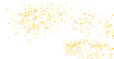 gold stars. Confetti celebration, Falling golden abstract decoration for party, birthday celebrate,