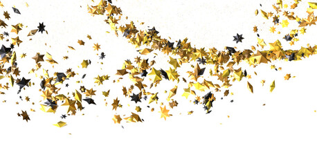 gold stars. Confetti celebration, Falling golden abstract decoration for party, birthday celebrate,