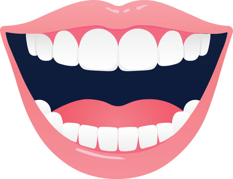 Happy smile with healthy white teeth