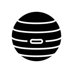 stability ball fitness tool glyph icon vector. stability ball fitness tool sign. isolated symbol illustration