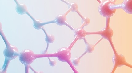 A simple graphic representation of collagen chains, rendered with clean lines and gentle colors.