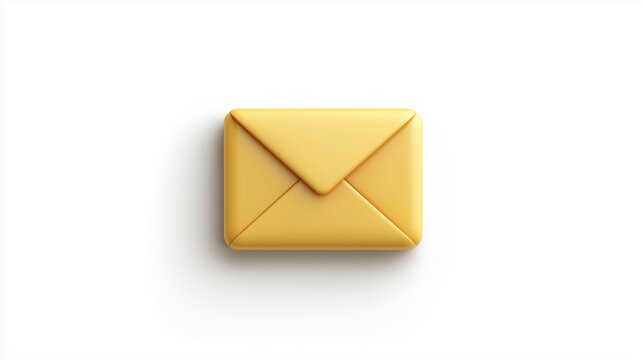 A minimal email icon on white background, representing email marketing success. - Powered by Adobe