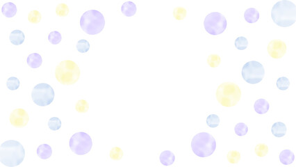 淡い水彩柄のドットが広がるイラスト　背景透過