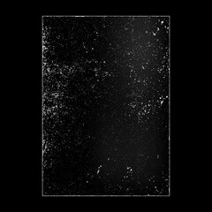 Old grunge paper page with grainy and scratched effect on surface. Vector isolated realistic grungy sheet with dust or damage, drawn border with empty space for text, copy place or mockup