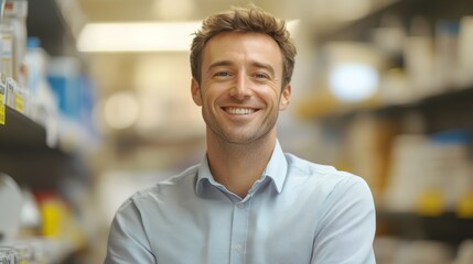 Obraz premium Smiling salesman