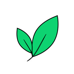 eaf silhouette icon design template