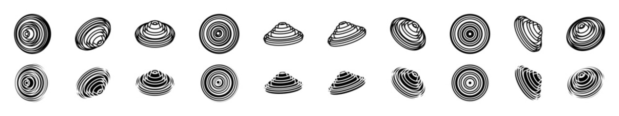 3d isometric swirl toy blocks vector silhouette