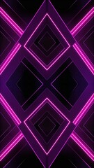 Fototapeta premium Futuristic Eggplant Geometric Pattern With Neon Accents