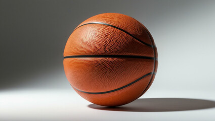 Basketball Isolated on White. A bright orange basketball with visible texture, placed on a white background.